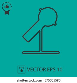 Microphone vector icon. Mike symbol. Simple vector illustration EPS 10.