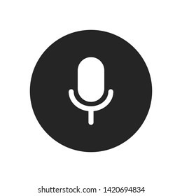 Microphone vector icon in modern design style for web site and mobile app