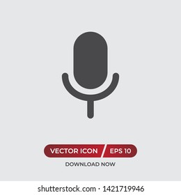 Microphone vector icon in modern design style for web site and mobile app