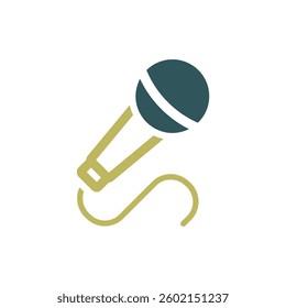 Microphone vector icon. Music sign. Graph symbol for music and sound web site and apps design, logo, app, UI