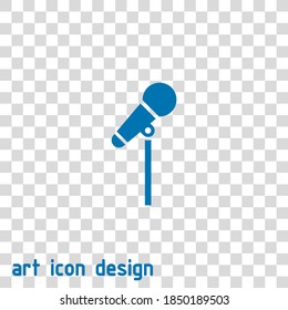 icono de vector de micrófono en un fondo abstracto