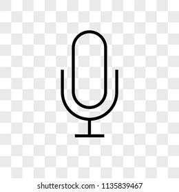 Microphone vector icon on transparent background, Microphone icon