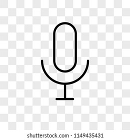 Microphone vector icon on transparent background, Microphone icon