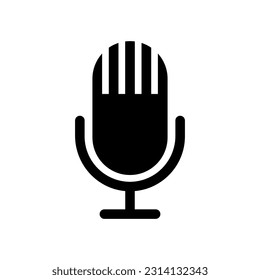 Microphone vector icon on transparent background, Microphone icon. Vector 10 eps.