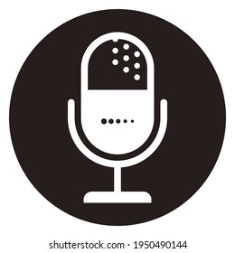Microphone vector icon on white background