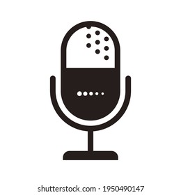 Microphone vector icon on white background