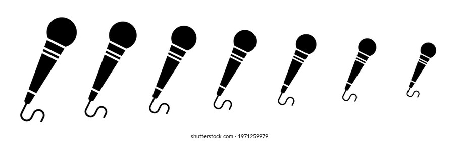 microphone vector icon on white background. Stock vector