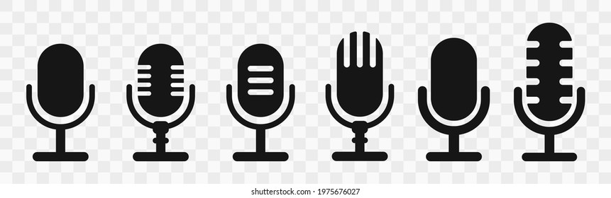 Microphone vector icon on white background
