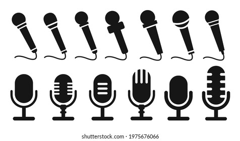 Microphone vector icon on white background