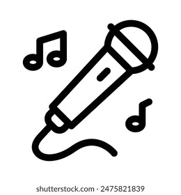 Microphone vector icon on white background. songs, tunes or tunes for music apps and websites