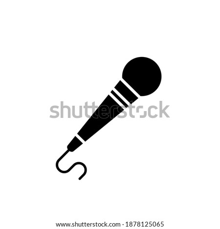 microphone vector icon on white background. Stock vector