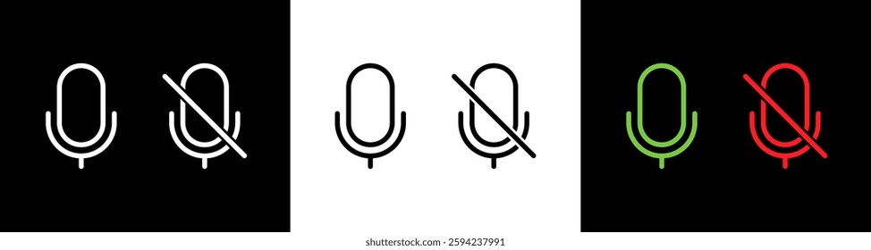 Microphone vector icon. Microphone icon for podcast