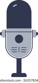 Ícone de vetor de microfone para design plano colorido de podcast e música