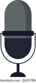 Microphone vector icon for podcast and music colorfull flat design