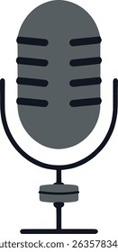 Ícone de vetor de microfone para design plano colorido de podcast e música
