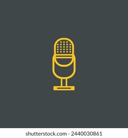 Microphone vector icon podcast icon vector.Voice over recorder record icon.Microphone recording studio symbol.  microphone icon
