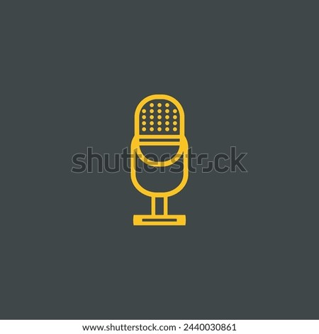 Microphone vector icon podcast icon vector.Voice over recorder record icon.Microphone recording studio symbol.  microphone icon
