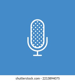 Microphone vector icon. Podcast Web design icon. Voice vector icon, Record. Microphone - recording Studio Symbol. Retro microphone icon
