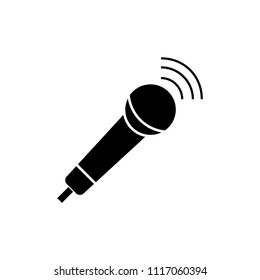 Microphone vector icon, record symbol. Simple illustration for web or mobile app