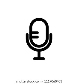 Microphone vector icon, record symbol. Simple illustration for web or mobile app