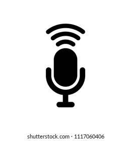 Microphone vector icon, record symbol. Simple illustration for web or mobile app