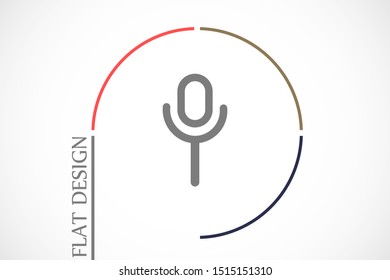 Microphone vector icon. Microphone for recording icon. the Microphone for the Studio icon. Microphone for voice recording. flat design icon.