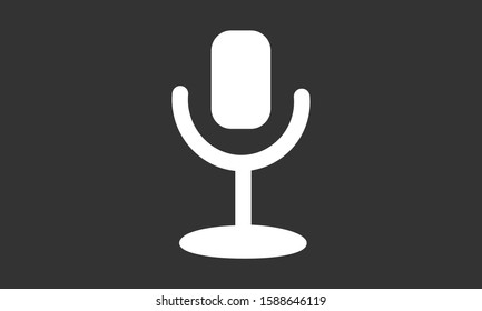 Microphone vector icon. Microphone for recording icon. the Microphone for the Studio icon. Microphone for voice recording. flat design icon.