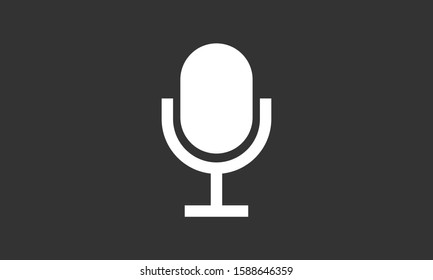 Microphone vector icon. Microphone for recording icon. the Microphone for the Studio icon. Microphone for voice recording. flat design icon.