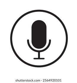 Microphone vector icon set. Microphones audio podcast vector icons. Microphone - Illustration Icons.