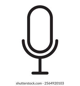 Microphone vector icon set. Microphones audio podcast vector icons. Microphone - Illustration Icons.