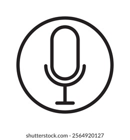 Microphone vector icon set. Microphones audio podcast vector icons. Microphone - Illustration Icons.