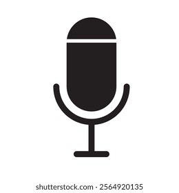 Microphone vector icon set. Microphones audio podcast vector icons. Microphone - Illustration Icons.