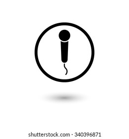 Microphone - vector icon with shadow