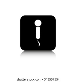 Microphone - vector icon  with shadow