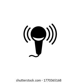 microphone vector icon. Vector sign