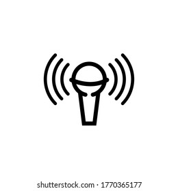 Mikrofon-Vektorsymbol. Vektorzeichen