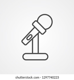 Microphone vector icon sign symbol