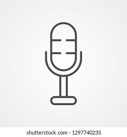 Microphone vector icon sign symbol