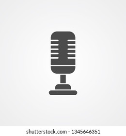 Microphone vector icon sign symbol