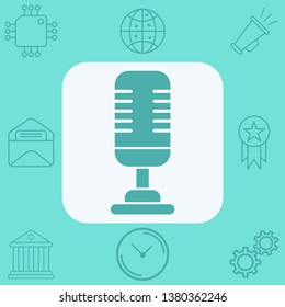 Microphone vector icon sign symbol