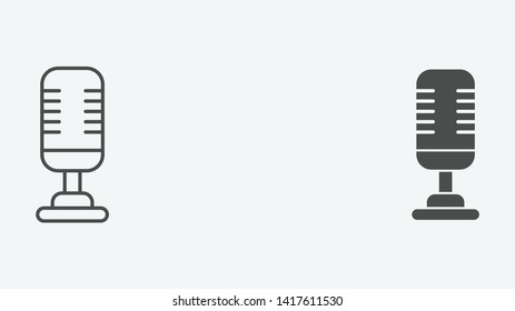 Microphone vector icon sign symbol