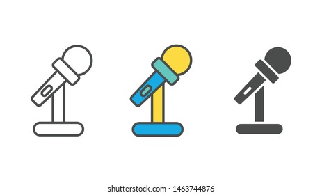 Microphone vector icon sign symbol