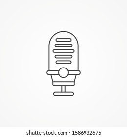 Microphone vector icon sign symbol