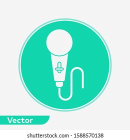 Microphone vector icon sign symbol