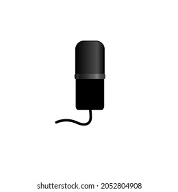 Microphone vector icon. Microphone simple clipart design.