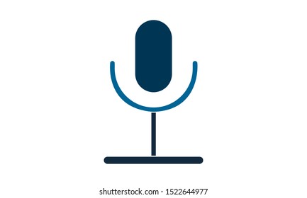 
Microphone vector icon. Simple flat symbol. Perfect  pictogram illustration on white background.
