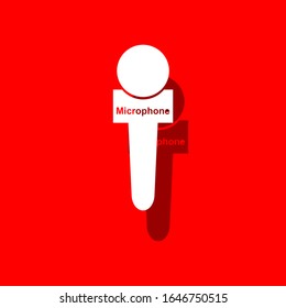 Mikrofon-Vektorillustration-Symbol, Sängermikrofon-Vektorillustration-Symbol