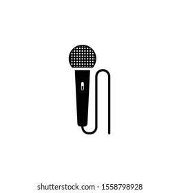 Microphone vector icon, song icon illustration
