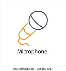 Microphone Vector icon stock illustration