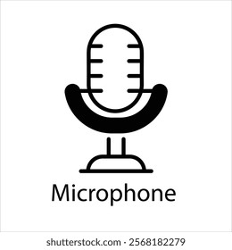 Microphone Vector icon stock illustration
